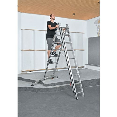 Hymer Alupro Black Line 'Smart Base' Combination Ladder 3X10