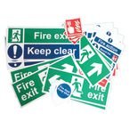 Fire Safety Signage Pack,non Adhesive 1 mm Rigid Pvc Board, Medium