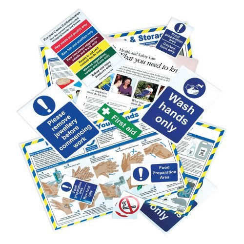 Catering Signage Pack, Self Adhesive Vinyl / Non Adhesive 1mm Rigid Pvc Board