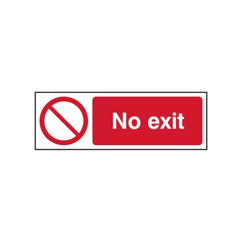 No Exit - 1.2mm Recyclable Pp (600 X 200mm)