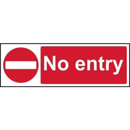 No Entry - 1.2mm Recyclable Pp (600 X 200mm)
