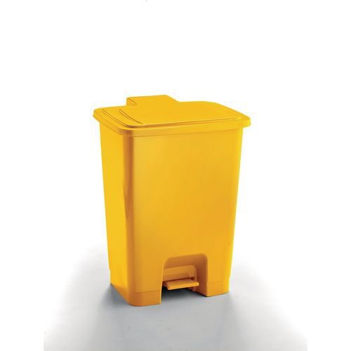 Coloured pedal bins, 30L yellow