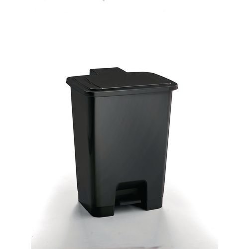 Coloured pedal bins, 30L black