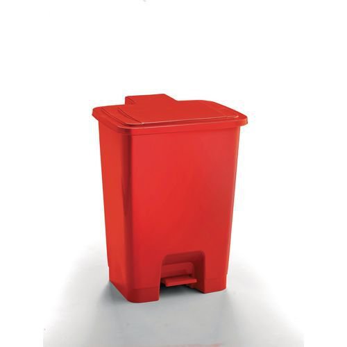 Coloured pedal bins, 30L red