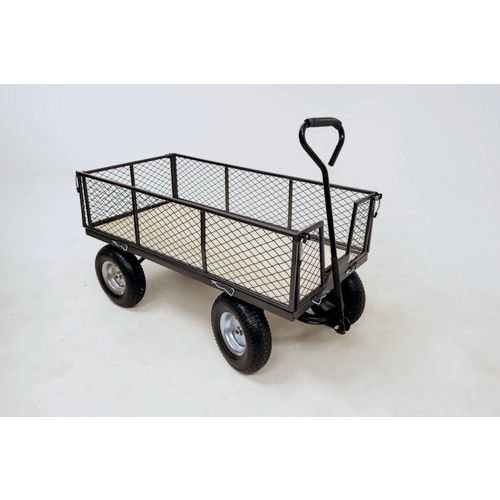 Industrial turntable platform trucks with mesh or plywood bases, & drop-in plywood deck