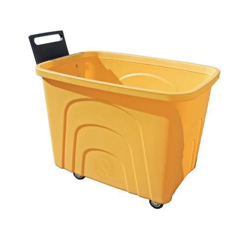 Robust rim nesting container trucks with handle - yellow
