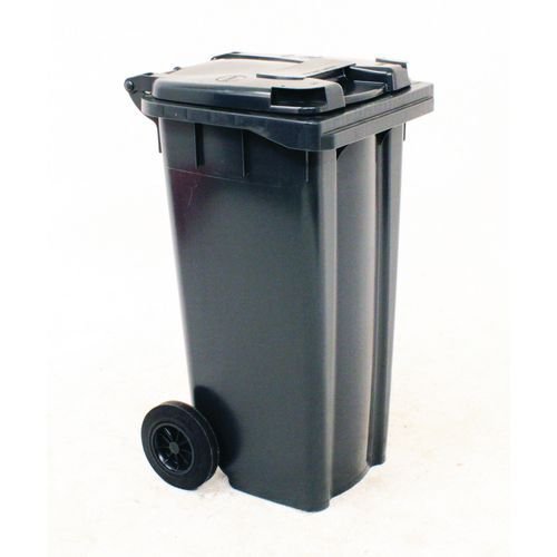 Recycling wheelie bins with grey body and choice of 4 coloured lids