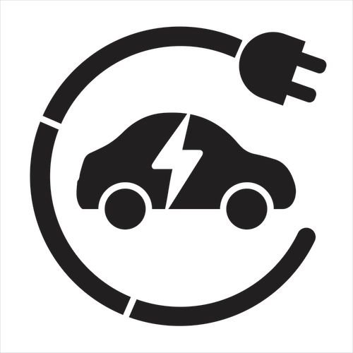 Ev Charging Point Symbol Stencil - (850 X 850mm)