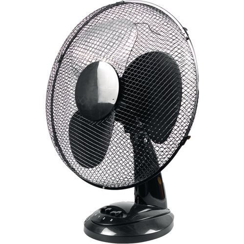 16 Inch black oscillating desktop fan