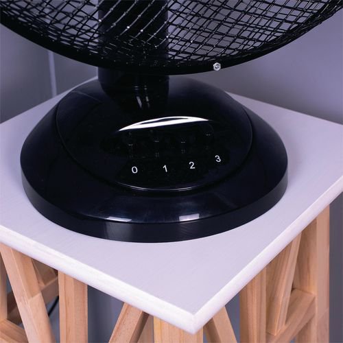 16 Inch black oscillating desktop fan
