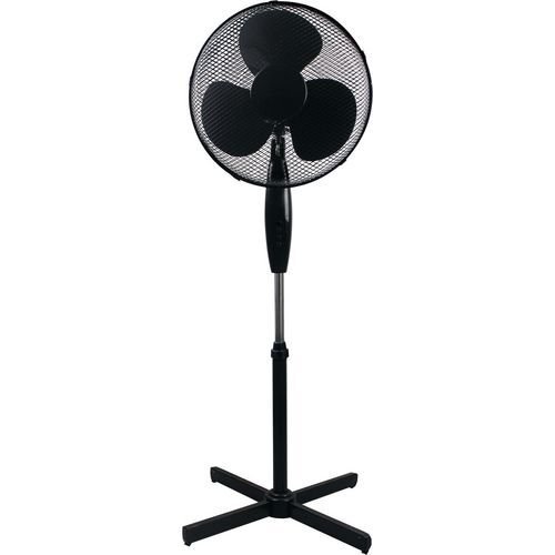 16 Inch black oscillating pedestal fan