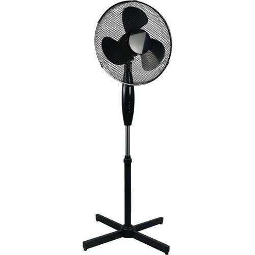 16 Inch black oscillating pedestal fan