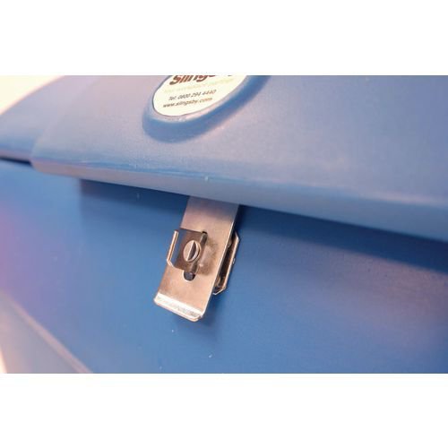 Lockable plastic storage bins, 400L blue