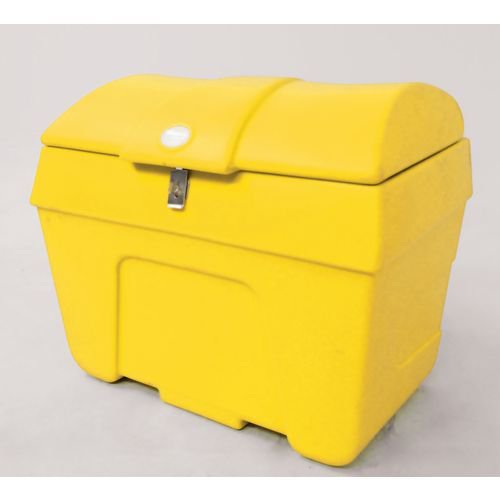 Lockable plastic storage bins, 400L yellow