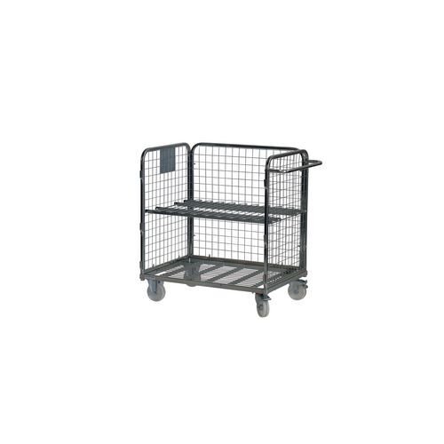 Order picking and stock trolley, 3-sided 1000mm height