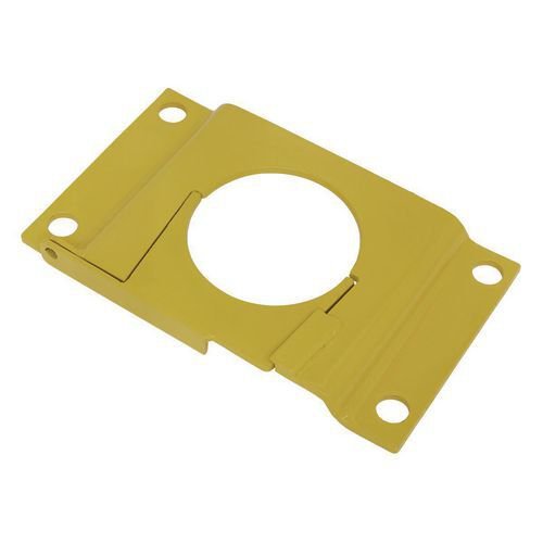 Removable bollard steel plate