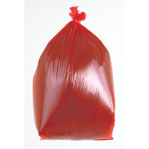 90L Coloured bin bags, red CHSA 15kg