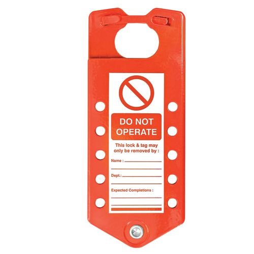 Aluminium Lockout Sign Hasp