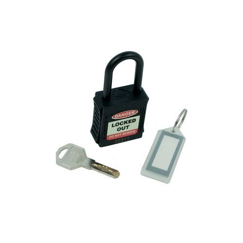 Dielectric Black Safety Lockout Padlock (Non Conductive)