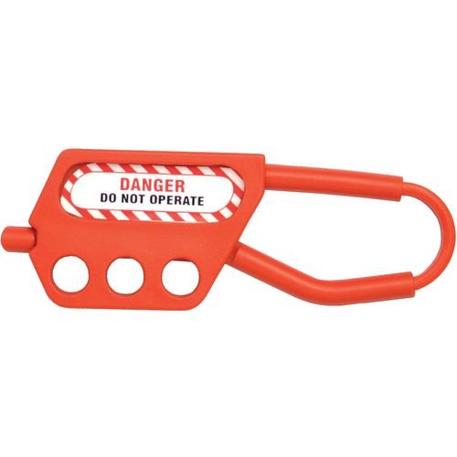 Non-Conductive Lockout Hasp - 3 Holes (6mm Thread)