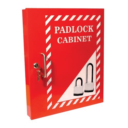 Red Lockout Padlock Cabinet (Hwd: 460 X 390 X 55mm)