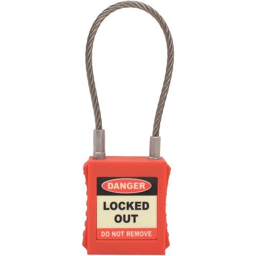 Safety Padlock With Wire Shackle