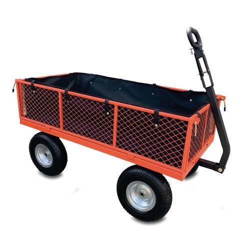 Industrial turntable platform truck with plastic liner