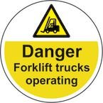 Danger Forklift Trucks- R 9 Floor Graphic (400 mm Dia.)