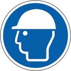 Safety Helmet Symbol- R 9 Floor Graphic (400 mm Dia.)