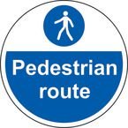 Pedestrian Route -r 9 Floor Graphic (400 mm Dia.)
