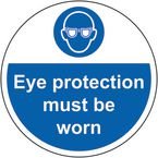 Eye Protection Must Be Worn- R 9 Floor Graphic (400 mm Dia.)