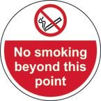 No Smoking Beyond This Point- R 9 Floor Graphic (400 mm Dia.)
