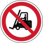No Forklifts Symbol -r 9 Floor Graphic (400 mm Dia.)