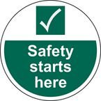 Site Safety Starts Here- R 9 Floor Graphic (400 mm Dia.)