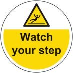 Watch Your Step - R 9 Floor Graphic (400 mm Dia.)