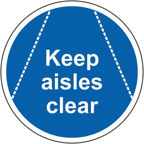 Keep Aisles Clear - R9 Floor Graphic (400mm Dia.)