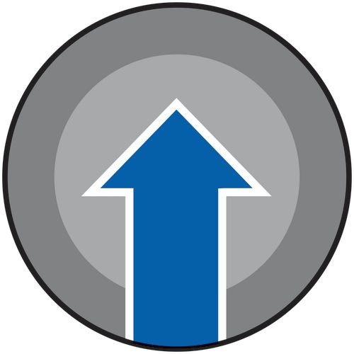 Arrow Symbol (Blue) - R9 Floor Graphic (400mm Dia.)