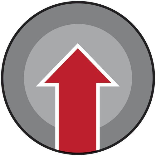 Arrow Symbol (Red) - R9 Floor Graphic (400mm Dia.)