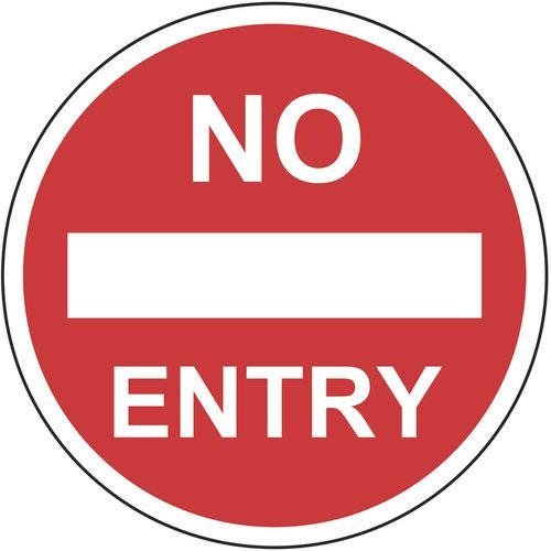No Entry - R9 Floor Graphic (400mm Dia.)