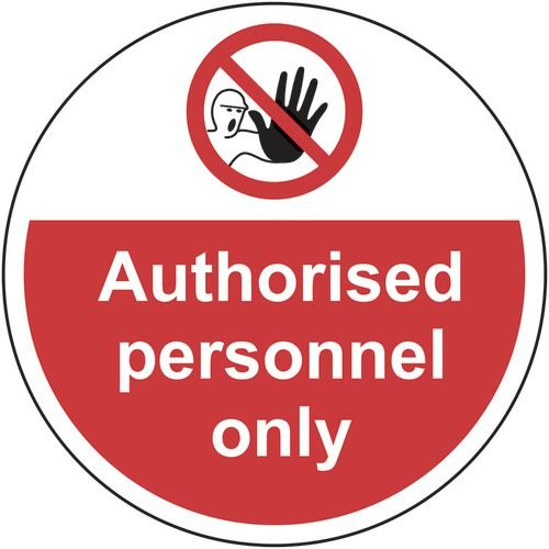 Authorised Personnel Only - R9 Floor Graphic (400mm Dia.)