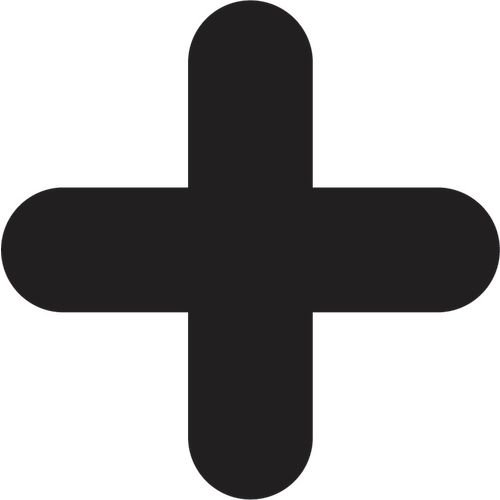 Black Symbol "+" - R9 Floor Signals (300 X 300mm) Pack Of 10