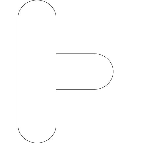 White Symbol "T" - R9 Floor Signals (300 X 200mm) Pack Of 10