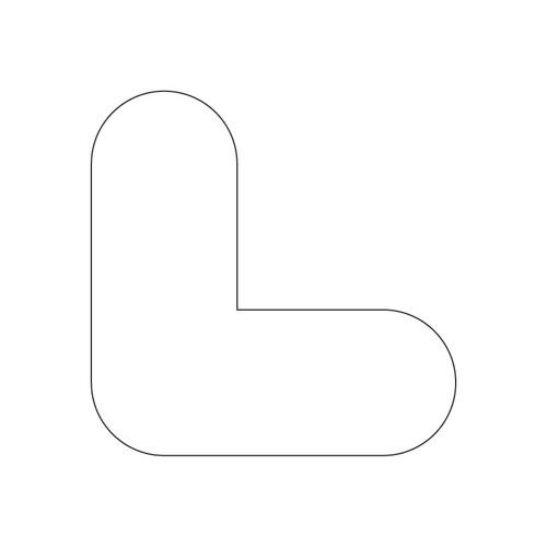 White Symbol "L" - R9 Floor Signals (200 X 200mm) Pack Of 10
