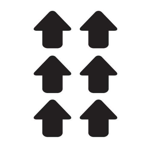 Black Arrows - R9 Floor Signals (90 X 90mm) Pack Of 100