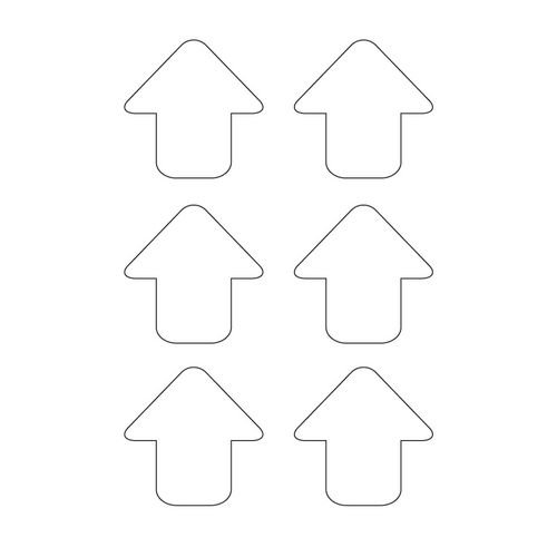 White Arrows - R9 Floor Signals (90 X 90mm) Pack Of 100