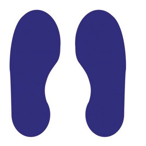 Blue Footprints - R9 Floor Signals (300 X 100mm) 5 Pairs