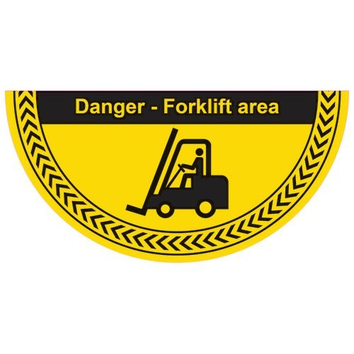 Danger Forklift Area - R9 Floor Graphic (750 X 375mm)