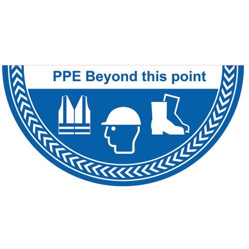 Ppe Beyond This Point - R9 Floor Graphic (750 X 375mm)