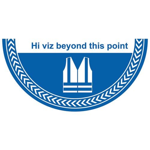 Hi Viz Beyond This Point - R9 Floor Graphic (750 X 375mm)