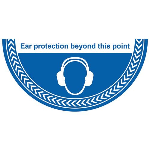 Ear Protection Beyond This Point - R9 Floor Graphic (750 X 375mm)